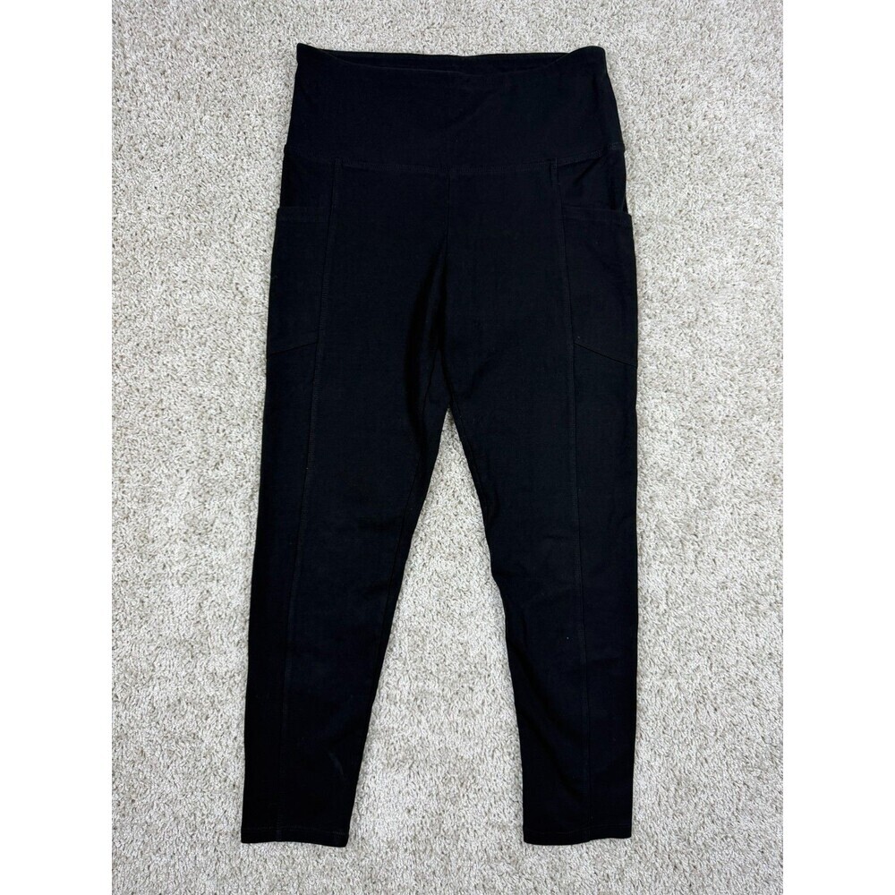 MNY Marc New York Performance Leggings Womens M Black High Rise Pocket Stretch